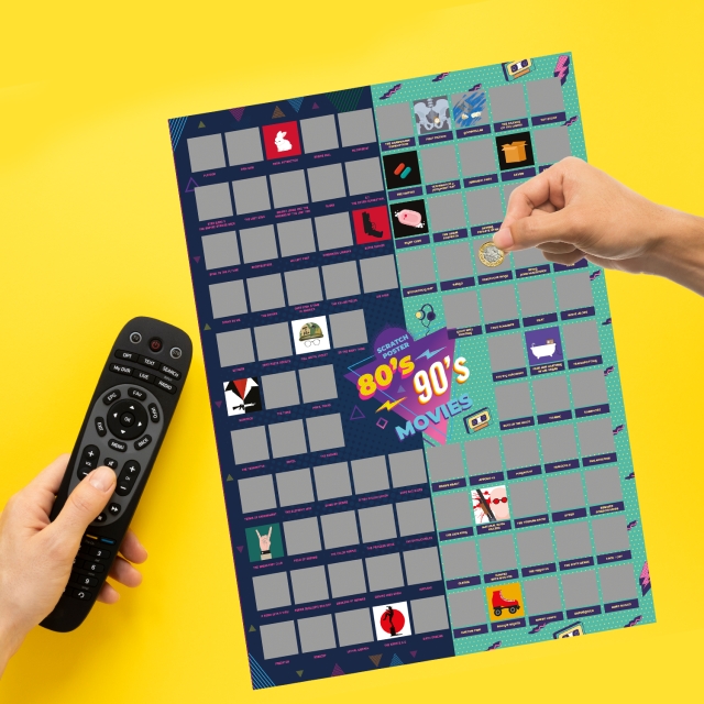 Mad Monkey Scratch Poster Top 100 80s & 90s films