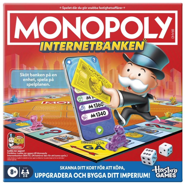 Hasbro Brädspel Monopoly App Banking (SE)