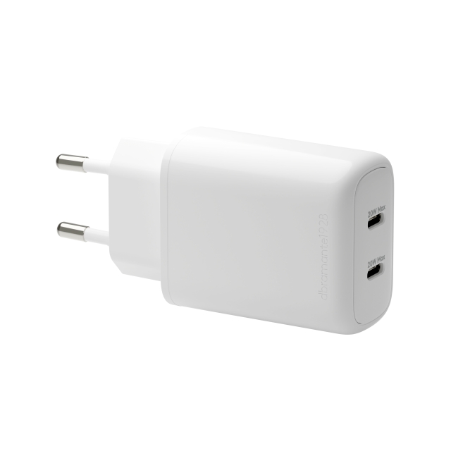 dbramante1928 Re-charge Pro - EU Muurlader 2x USB-C 20W - Wit
