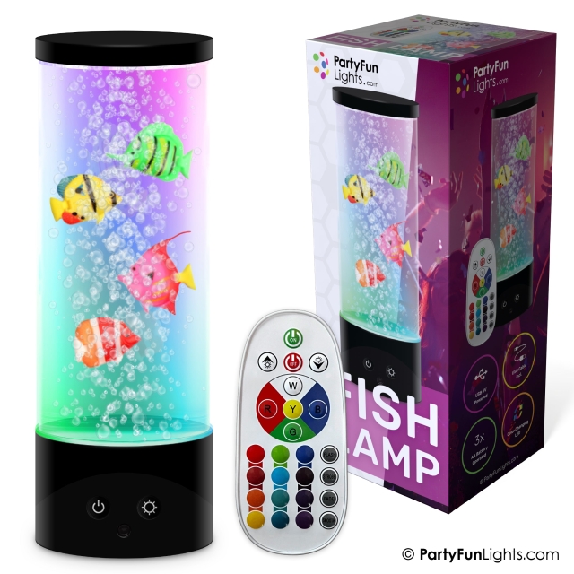 Party Fun Lights Visserslamp met afstandsbediening - H: 28cm (605404)