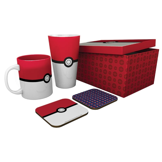 Abysse POKEMON Pack Glas + Mok + 2 Onderzetters - Pokéball - XXL