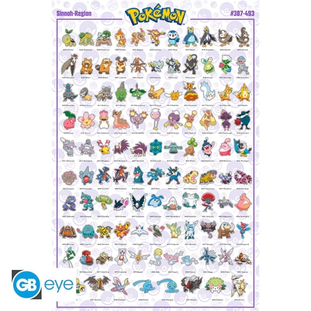 Abysse Sinnoh Pokemon Poster - 91,5 x 61 cm