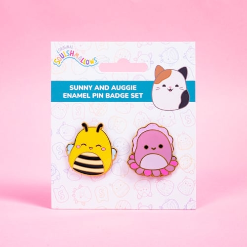 Squishmallows Speld Badges x 2 Sunny & Auggie - Levendig