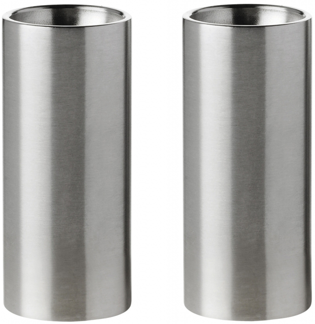 Stelton Arne Jacobsen Cylinda peper & zoutstel (Staal)