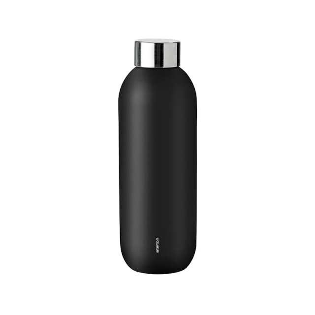 Stelton Keep Cool Vacuüm Geïsoleerde Fles 0,6 L (Zwart)