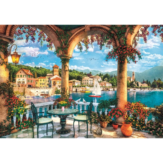 Clementoni Pussel 1000 Pcs CB High Quality Collection Balcony View Of Lake Como
