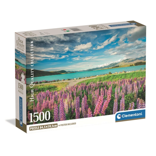 Clementoni Pussel 1500 Pcs CB High Quality Collection Lupins At Lake Tekapo