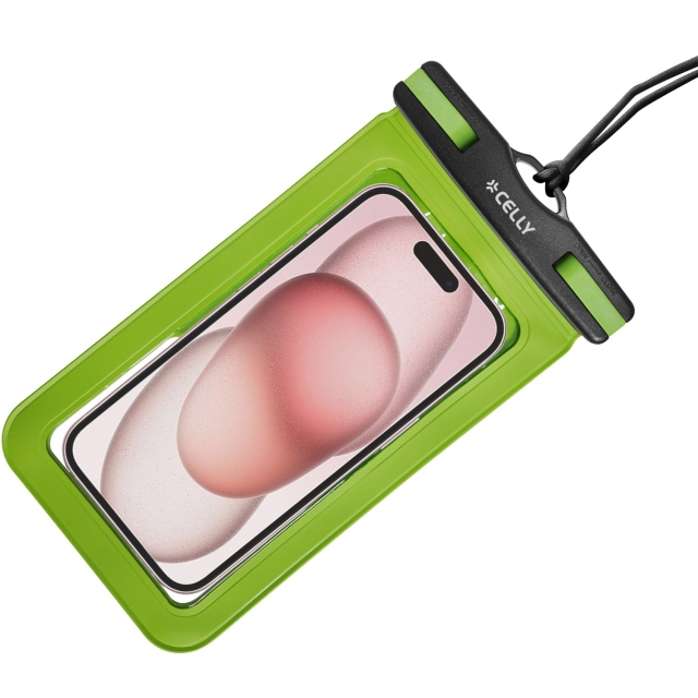 Celly Splashbag Vattentät bag IP68 max 6,9" Grön