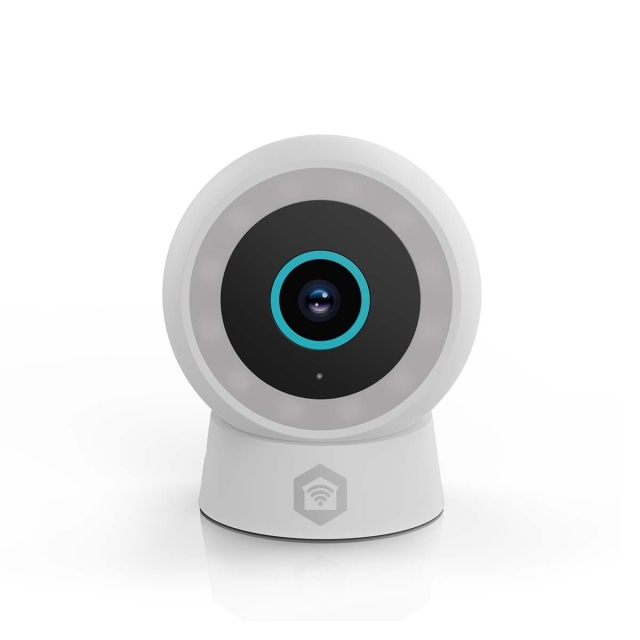 Nedis SmartLife Camera voor Buiten | Spotlight | 3MP Full HD 1296p | IP65 | Cloud Opslag (optioneel) / microSD (niet inbegrepen) / Onvif | 5 V DC | Met bewegingssensor | Nachtzicht | Wit