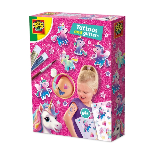 SES Creative Tattoos and Glitter Unicorn - (S14724)