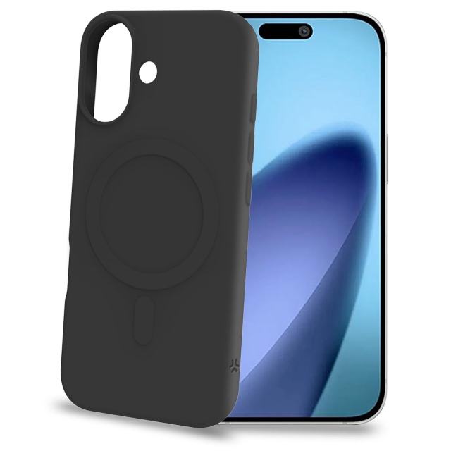 Celly Cromomag Soft rubber case MagSafe-kompatibelt iPhone 17 Pro Svart
