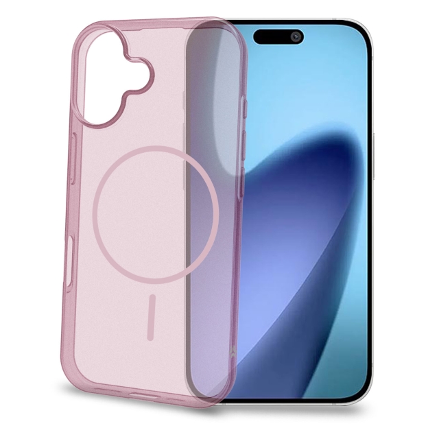 Celly Magsand MagSafe-kompatibelt skal iPhone 17 Rosa