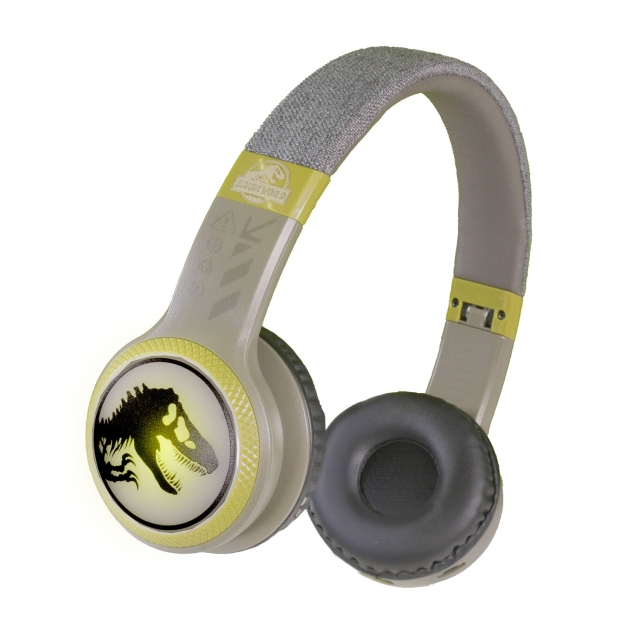 Jurassic World Hörlurar T-rex Trådlös LED On-Ear