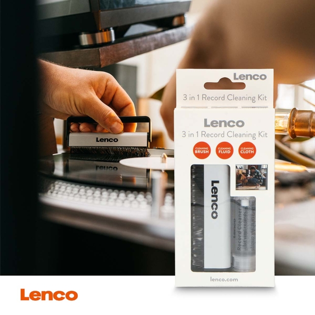 Lenco Antistatische borstel, reinigingsvloeistof en doekje