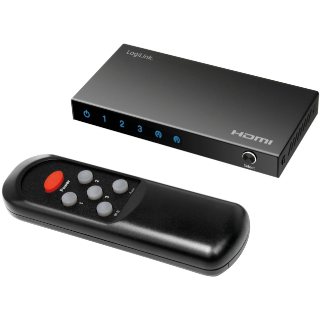 LogiLink HDMI-switch 3-portar HDMI 2.0 4K/60 Hz