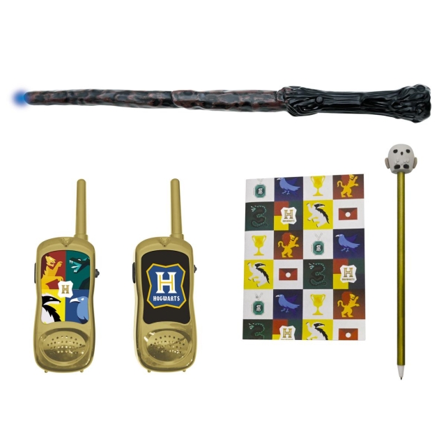 Lexibook Harry Potter pakket met Walkietalkie tot 120m, boekje, pen en toverstaf (RPTW11HP)