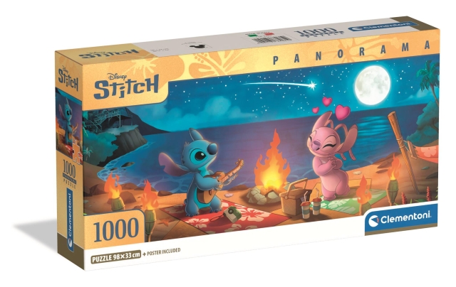 Clementoni Puzzel Panorama HQC Disney Stitch, 1000 stuks (I-37061)