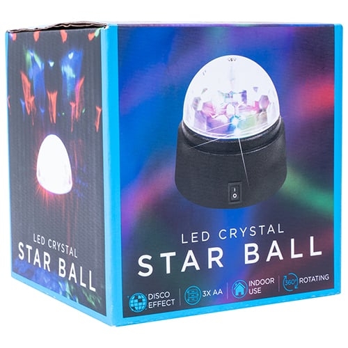 Fizz Creations Disco LED Crystal Starball - Veelkleurig