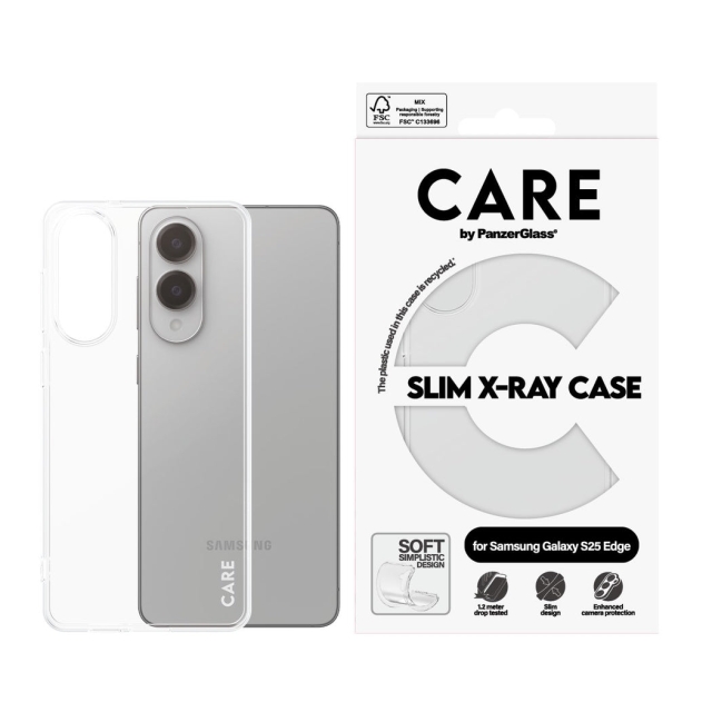 Panzer CARE by PanzerGlass - Modieus Hoesje Transparant X-Ray Soft Basic Samsung S25 Edge