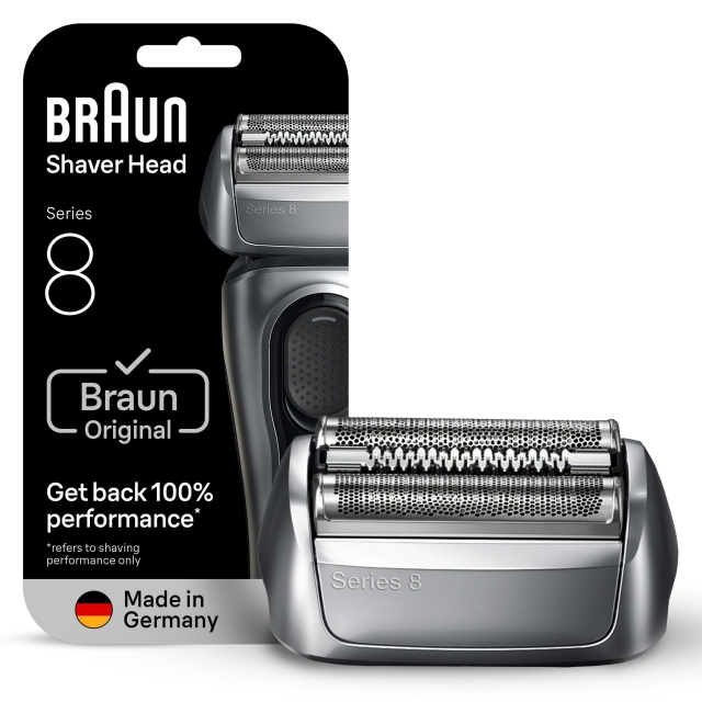 Braun Series 8 elektrisch scheerapparaat - ORIGINELE vervangingskop, 83M - Zilver