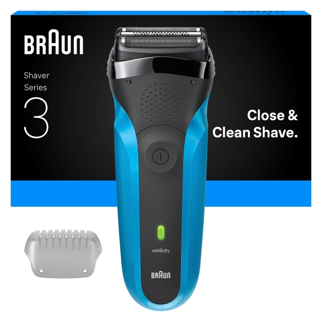 Braun Series 3 elektrisch scheerapparaat, Wet & Dry, 310S - Blauw