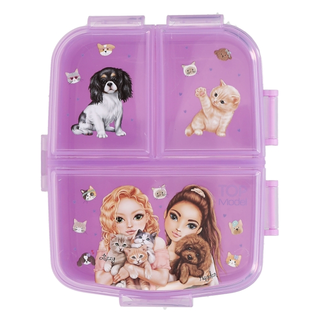 TOPModel Lunchbox XL KITTY en HONDje - Lila - XL