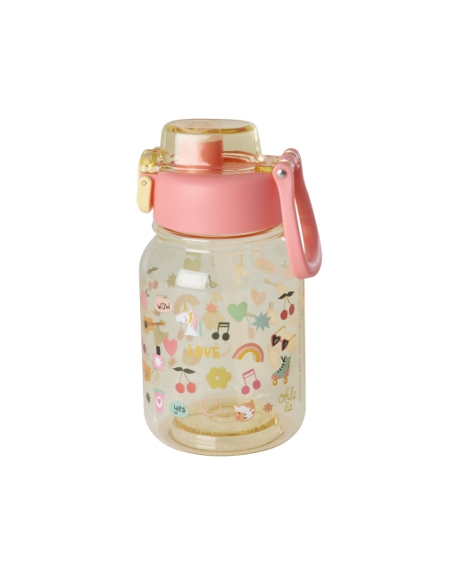 RICE Plastic drinkfles voor kinderen met Unicorn Love print - 700 ml (PLBOT-UNILO)