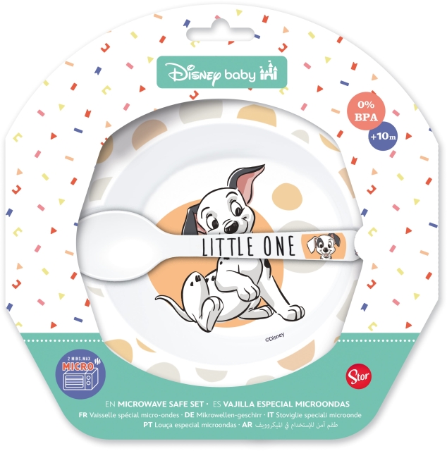 STOR BABY, Dreumes 2-delige set - Kom + Lepel - Disney Clas
