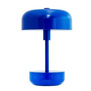 Dyberg-Larsen Haipot LED oplaadbare tafellamp - Blauw - Hoogte: 25 cm, Diameter: 15 cm