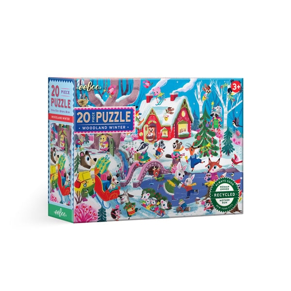 eeBoo Puzzel 20 stukjes - Boswinter - (EPZWW20)