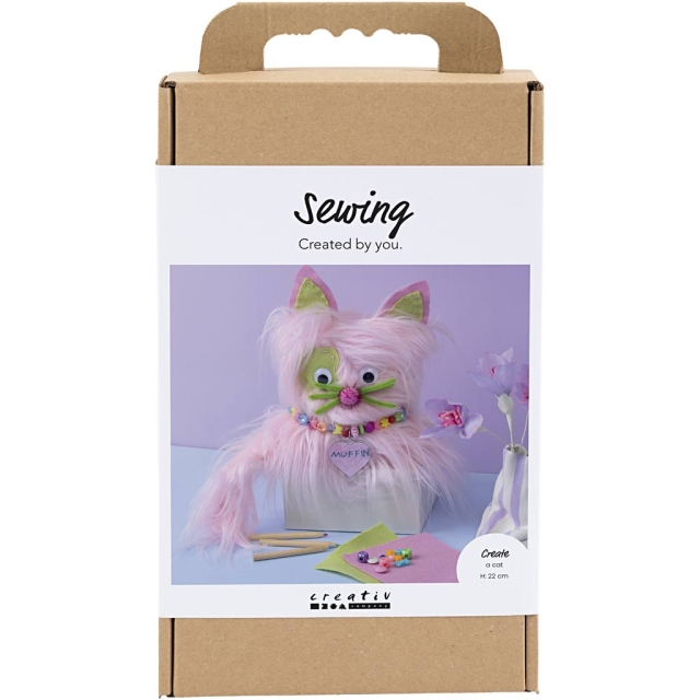 Knutselset Naaien - Kat - geassorteerde kleuren (977882)