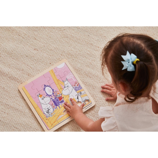 Moomin Pussel 16 Pcs Wooden Puzzle Construction Fun