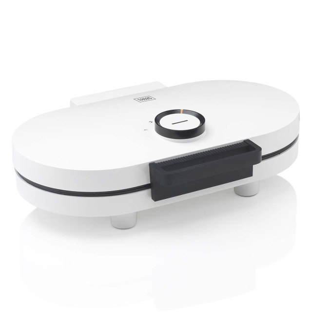 Trebs Wafelijzer dubbel hartvormig Wit