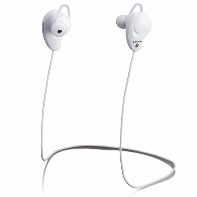 Lenco Draadloze in-ear-headset Wit