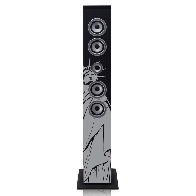 ICES Speakertower met Bluetooth®, PLL FM-radio, USB- en SD-speler