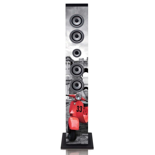 ICES Speakertower met Bluetooth®, PLL FM-radio, USB- en SD-speler