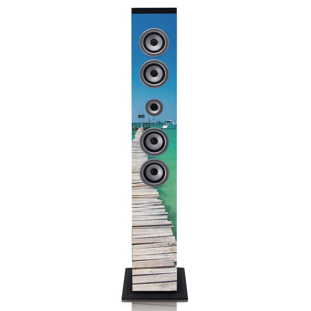 ICES Speakertower met Bluetooth®, PLL FM-radio, USB- en SD-speler