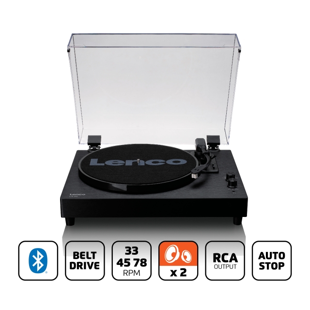 Lenco Houten platenspeler met ingebouwde speakers en Bluetooth®