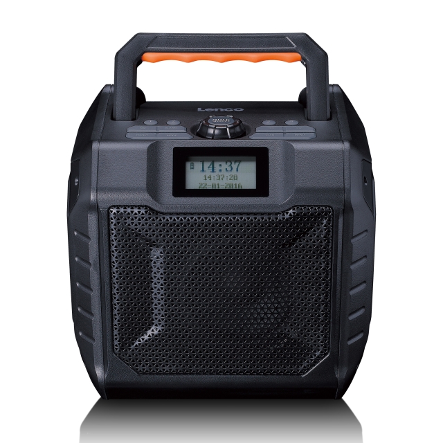 Lenco Krachtige draagbare outdoor DAB+/FM-radio met Bluetooth® IPX5 waterbestendig Grijs