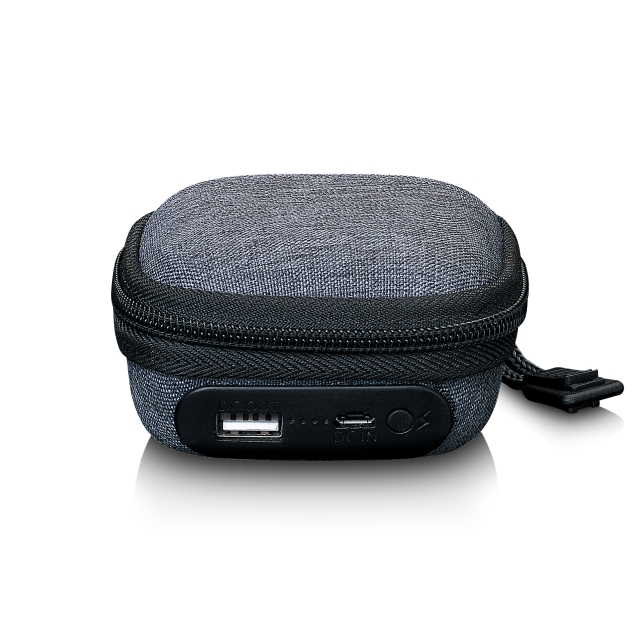 Lenco Koffer met ingebouwde powerbank Grijs