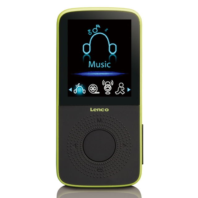 Lenco Sport MP3/4-speler met stappenteller Sportoordopjes en sportarmband Lime