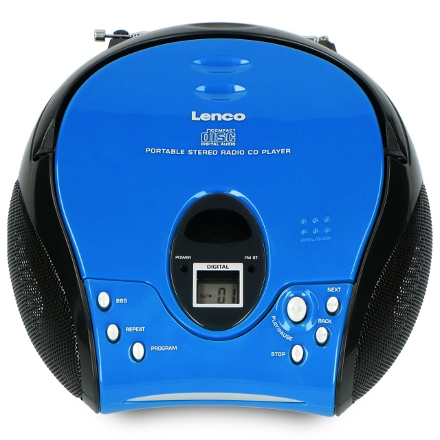 Lenco Draagbare FM-radio met CD Blauw / Zwart