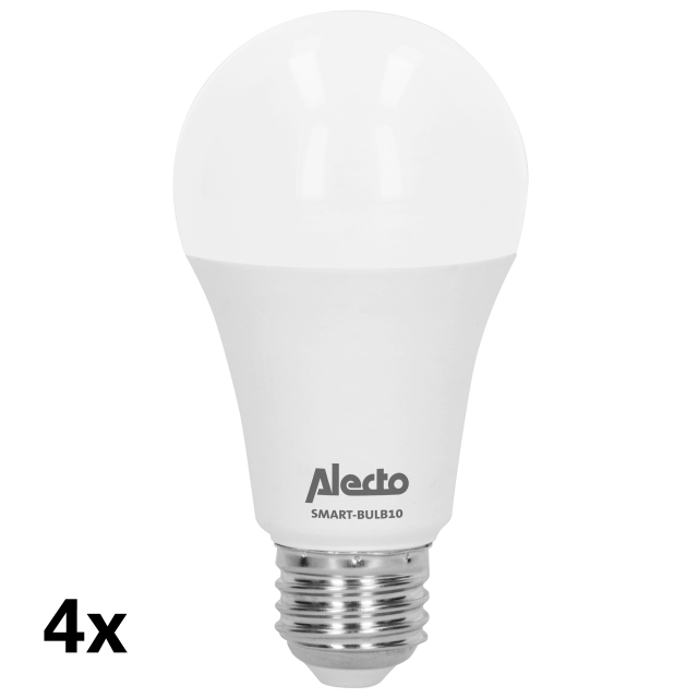 Alecto Slimme LED-kleurenlamp met Wi-Fi 4-pack
