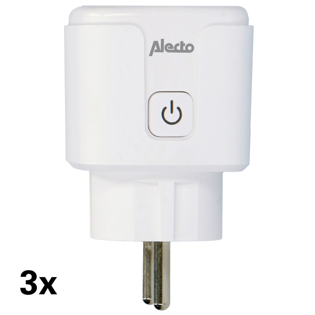 Alecto Slimme Wi-Fi-stekker 16A 3680W 3-pak Wit
