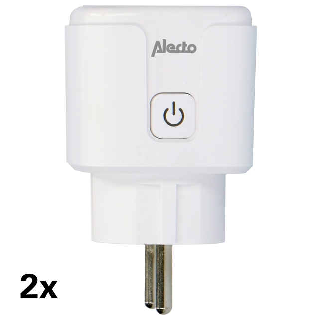 Alecto Slimme Wi-Fi-stekker met energiemonitor 16A 3680W 2-pak Wit