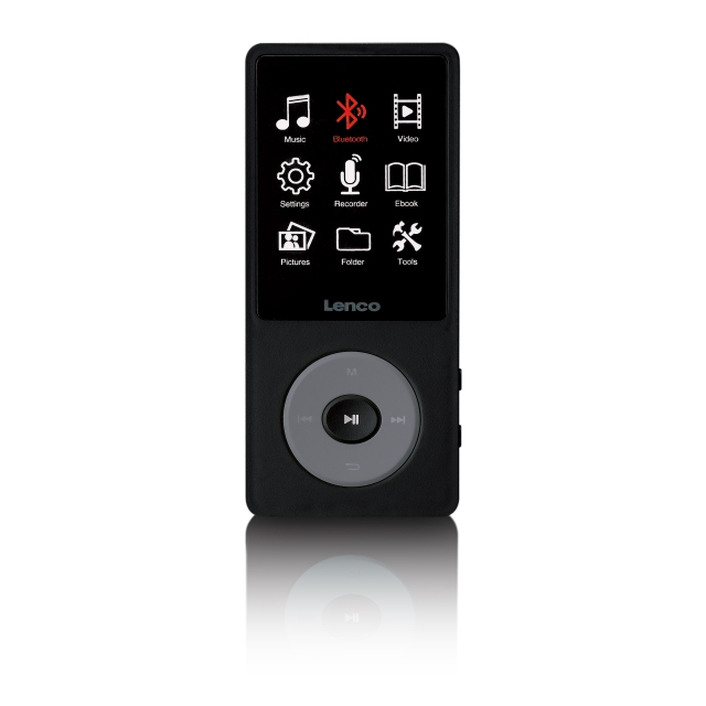 Lenco MP3/MP4-speler met Bluetooth® en 8 GB intern geheugen Zwart