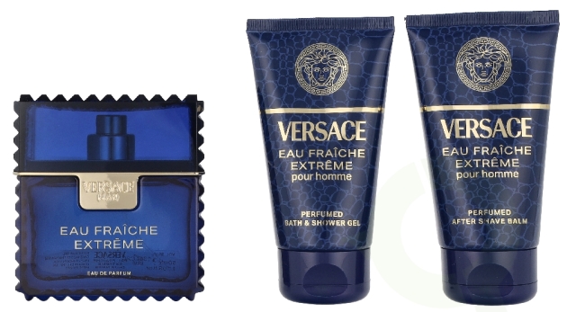 Versace Eau Fraiche Extreme Giftset 150 ml Edp Spray 50ml/Bath & Shower Gel 50ml/Aftershave Balm 50ml