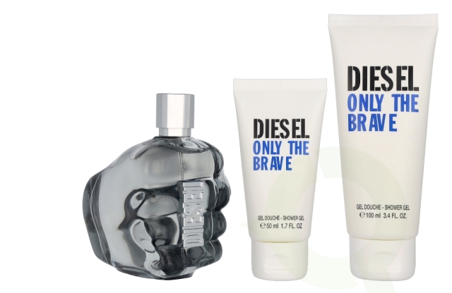 Diesel Only The Brave Mens Giftset 275 ml Edt Spray 125ml/Shower Gel 100ml/Shower Gel 50ml