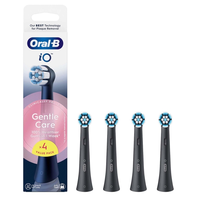 Oral B Borsthuvud iO Gentle Care Black 4st