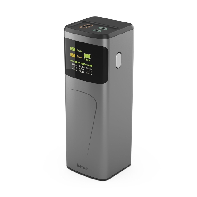 Hama Powerbank 20000mah 2xUSB-C 1xUSB-A 65W Snabbladdning